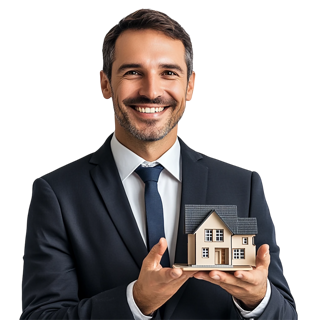 —Pngtree—real estate agent holding house 20905054 Small